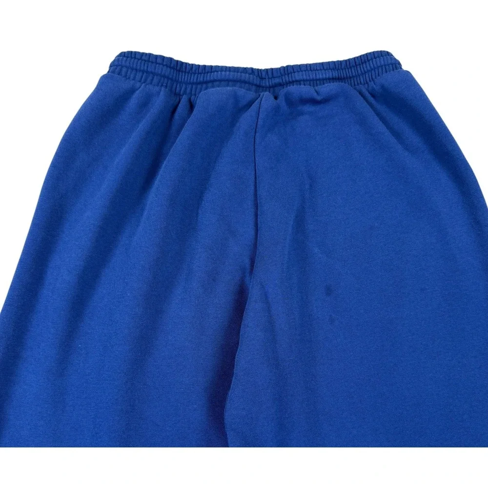 Adidas Mens Small‎ Blue Fleece Sweatpants Wide Leg Athletic Lounge Pants
